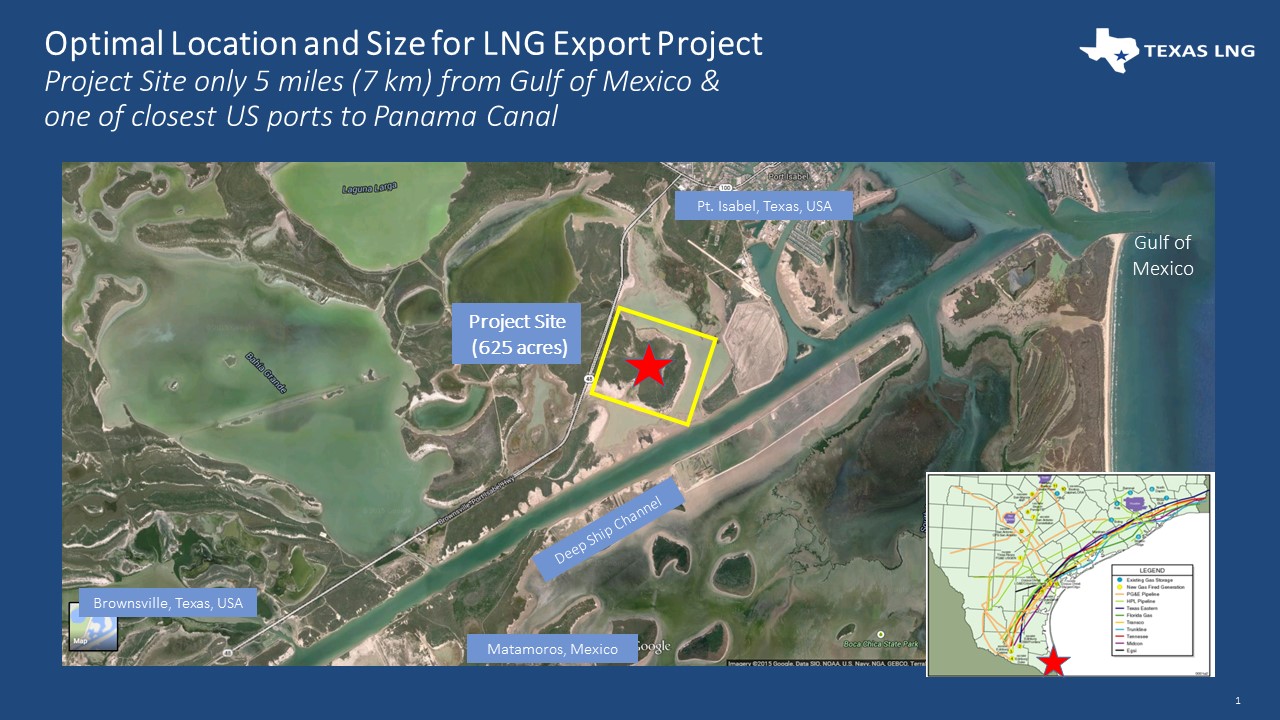 Texas LNG site map